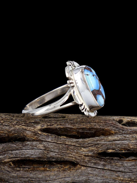 Sterling Silver Golden Hill Turquoise Ring, Size 9