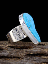 Native American Kingman Turquoise Ring, Size 9 1/2 - PuebloDirect.com
