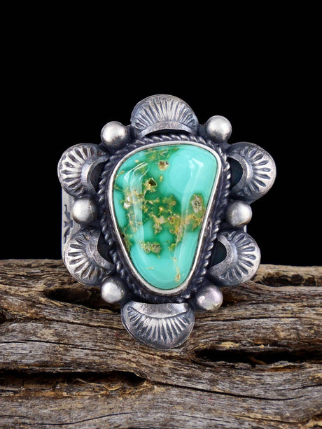 Sonoran Gold Turquoise Sterling Silver Ring, Size 10 1/2 - PuebloDirect.com