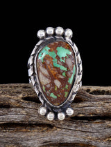 Navajo Pilot Mountain Turquoise Ring, Size 7 - PuebloDirect.com