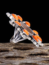 Navajo Spiny Oyster Indian Head Penny Ring, Size 9 1/2 - PuebloDirect.com