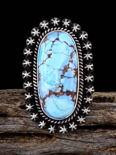 Golden Hill Turquoise Sterling Silver Ring Size 7 - PuebloDirect.com