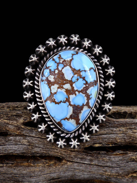 Golden Hill Turquoise Sterling Silver Ring Size 8 - PuebloDirect.com