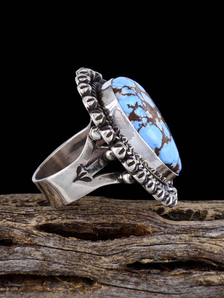 Golden Hill Turquoise Sterling Silver Ring Size 8 - PuebloDirect.com