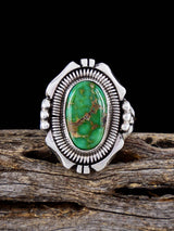 Native American Sonoran Gold Turquoise Ring, Size 6 - PuebloDirect.com