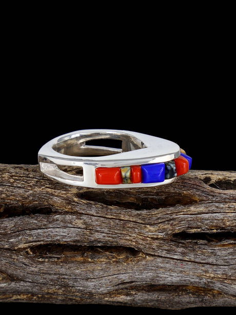 Anillo turquesa de plata de ley Vintage Estate, tamaño 8.5