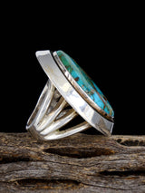 Estate Sterling Silver Natural Royston Turquoise Ring Size 7 - PuebloDirect.com