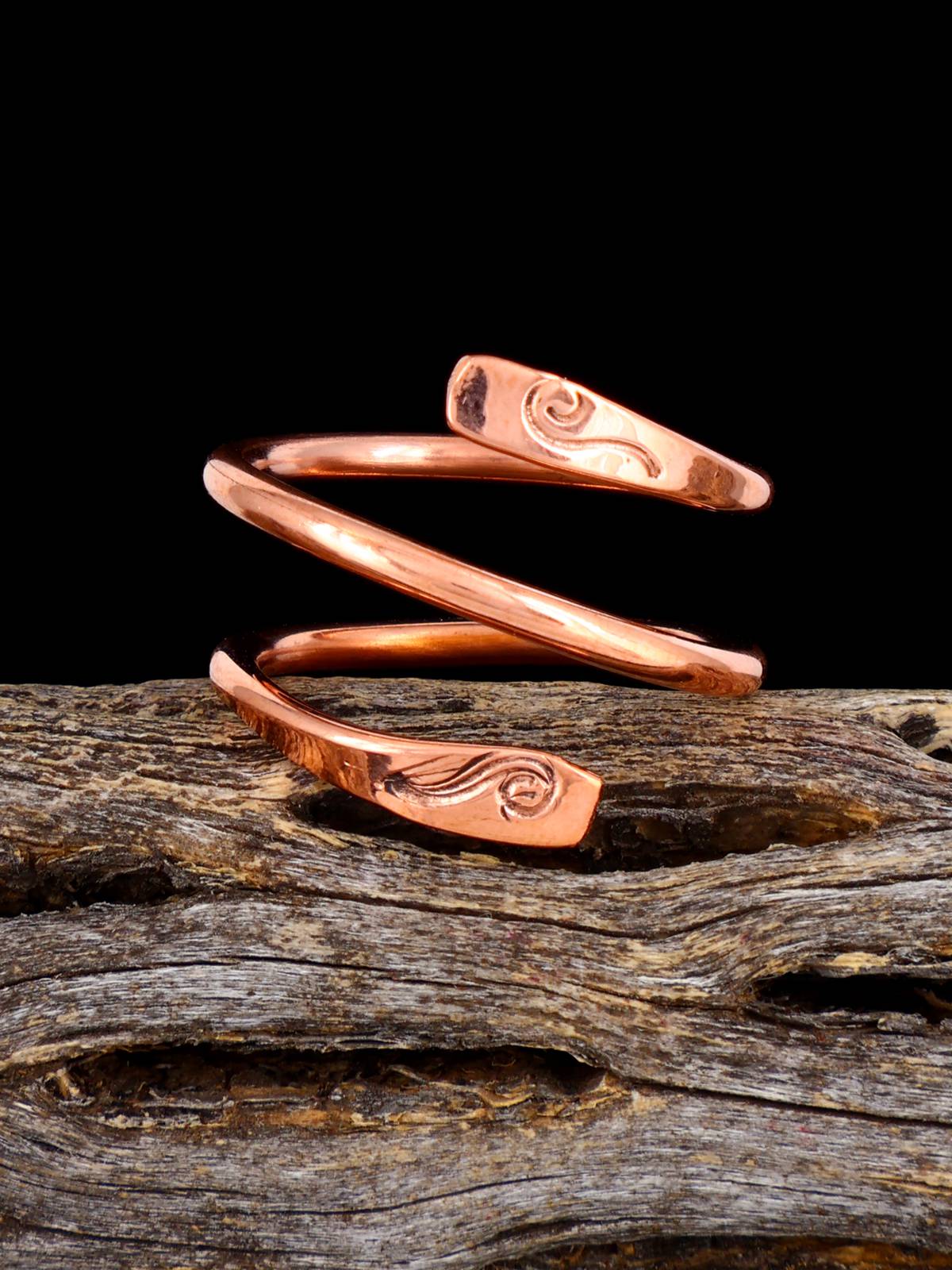Navajo Copper Wrap Ring, Multiple Sizes - PuebloDirect.com