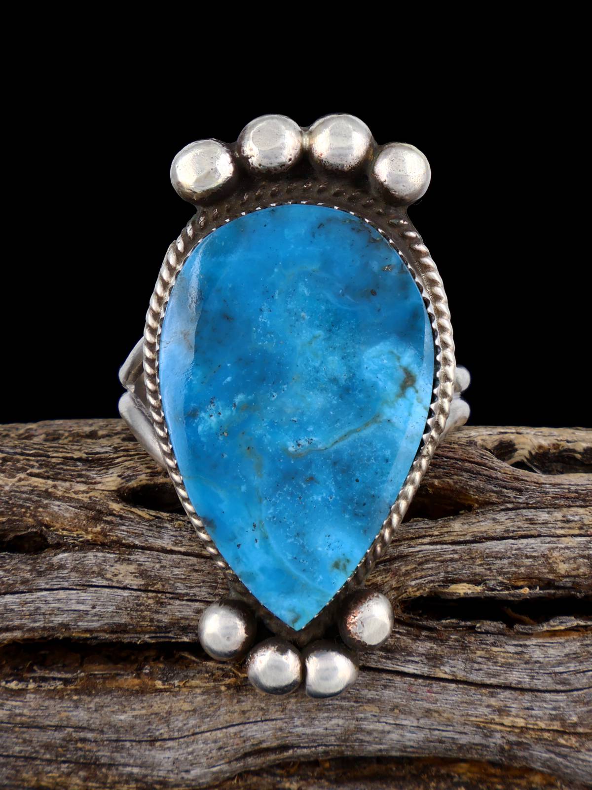 Native American Turquoise Ring, Size 10 - PuebloDirect.com