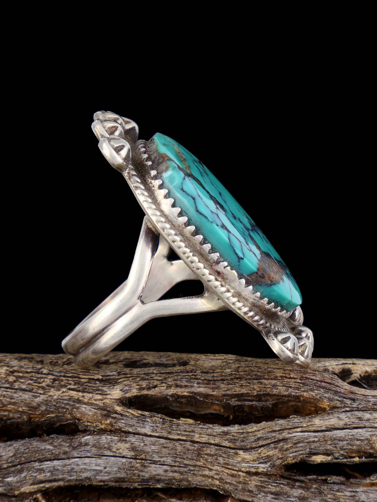 Native American Turquoise Ring, Size 7 3/4 - PuebloDirect.com
