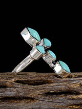 Native American Turquoise Cross Ring, Size 7 - PuebloDirect.com
