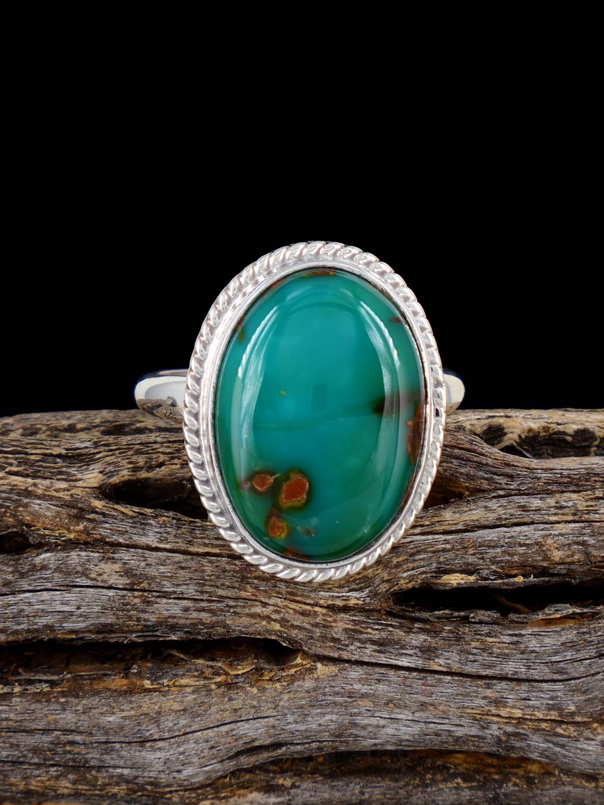 Native American-Made Armenian Turquoise Ring, Size 8 1/4 - PuebloDirect.com