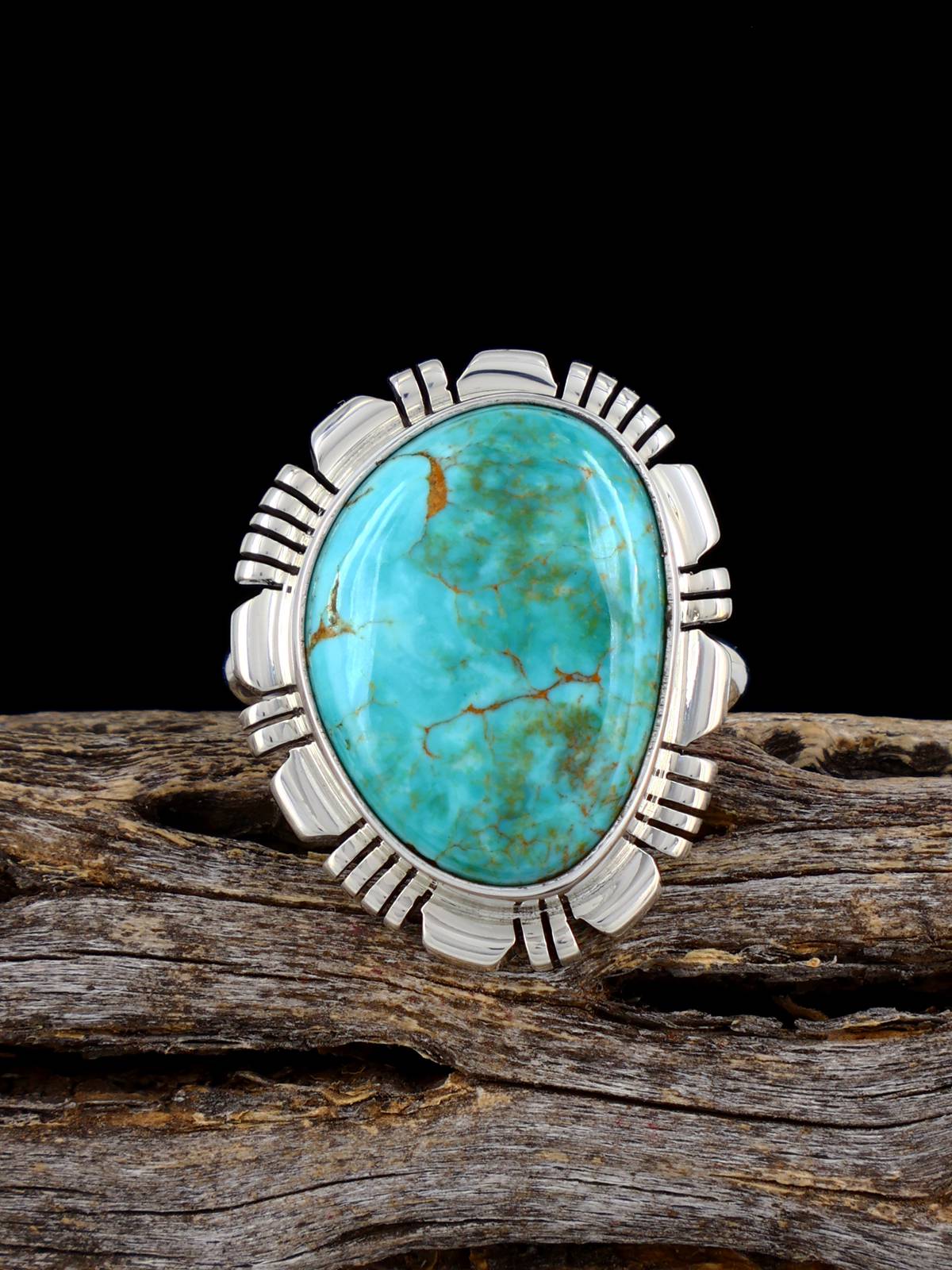 Native American-Made Armenian Turquoise Ring, Size 8 - PuebloDirect.com