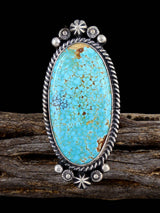 Native American Natural Kingman Turquoise Ring, Size 10 - PuebloDirect.com