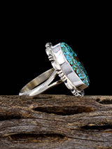 Native American Kingman Turquoise Ring, Size 8 - PuebloDirect.com