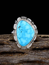 Native American Kingman Turquoise Ring, Size 9 - PuebloDirect.com