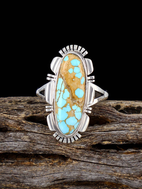 Native American #8 Turquoise Ring, Size 6 3/4 - PuebloDirect.com