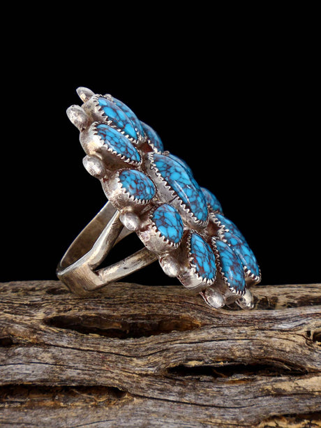 Zuni Gibbsite Cluster Ring, Size 7 3/4 - PuebloDirect.com