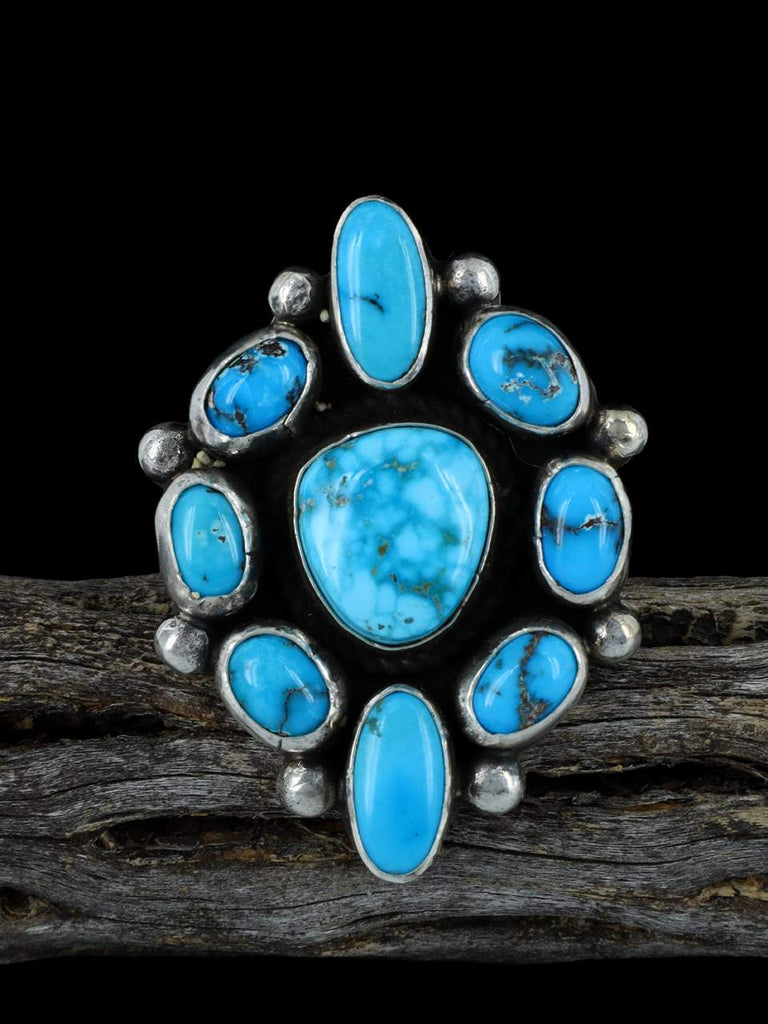 Navajo Kingman Turquoise Ring, Size 9 1/2 - PuebloDirect.com