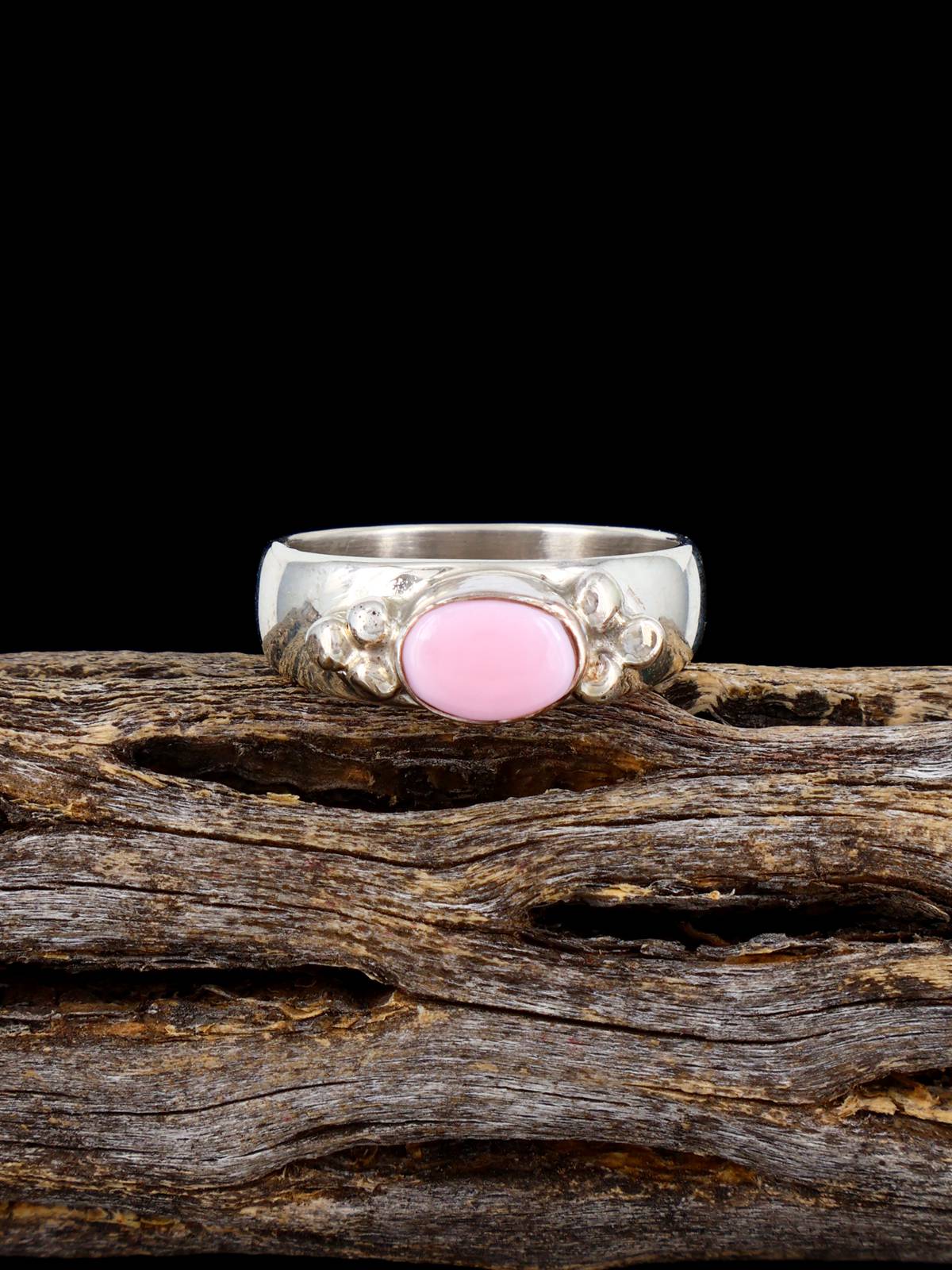 Navajo Pink Conch Ring Size 6 3/4