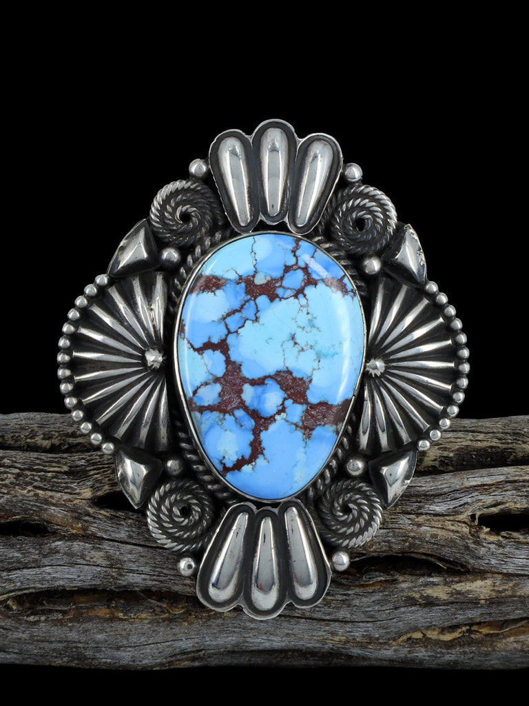 Natural Golden Hill Turquoise Sterling Silver Ring Size 8 - PuebloDirect.com