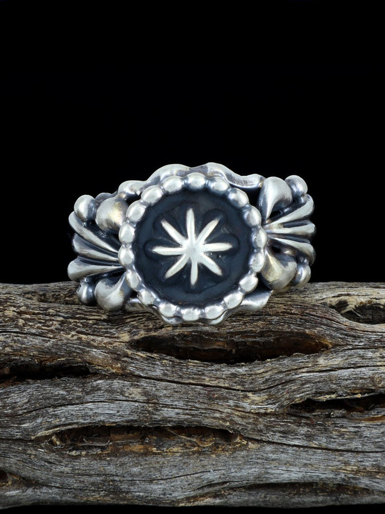 Navajo Sculpted Sterling Silver Ring - PuebloDirect.com