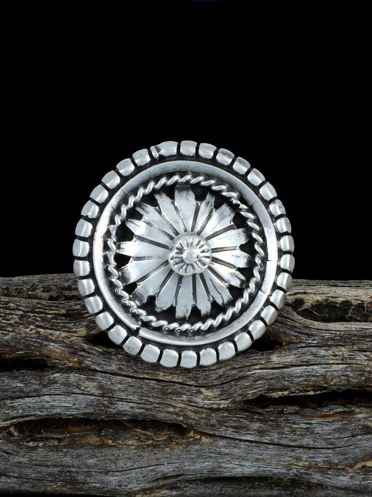 Navajo Sculpted Sterling Silver Ring - PuebloDirect.com