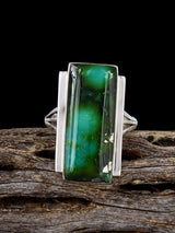 Navajo Sonoran Mountain Turquoise Ring, Size 7 - PuebloDirect.com