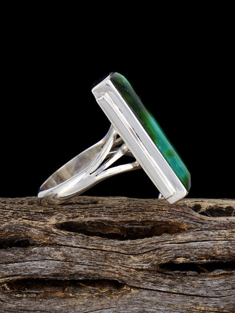 Navajo Sonoran Mountain Turquoise Ring, Size 7 - PuebloDirect.com