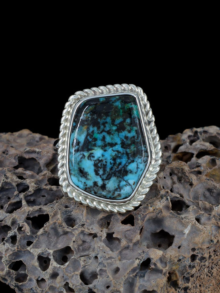 Native American Chrysocolla Ring, Size 7 1/2 - PuebloDirect.com