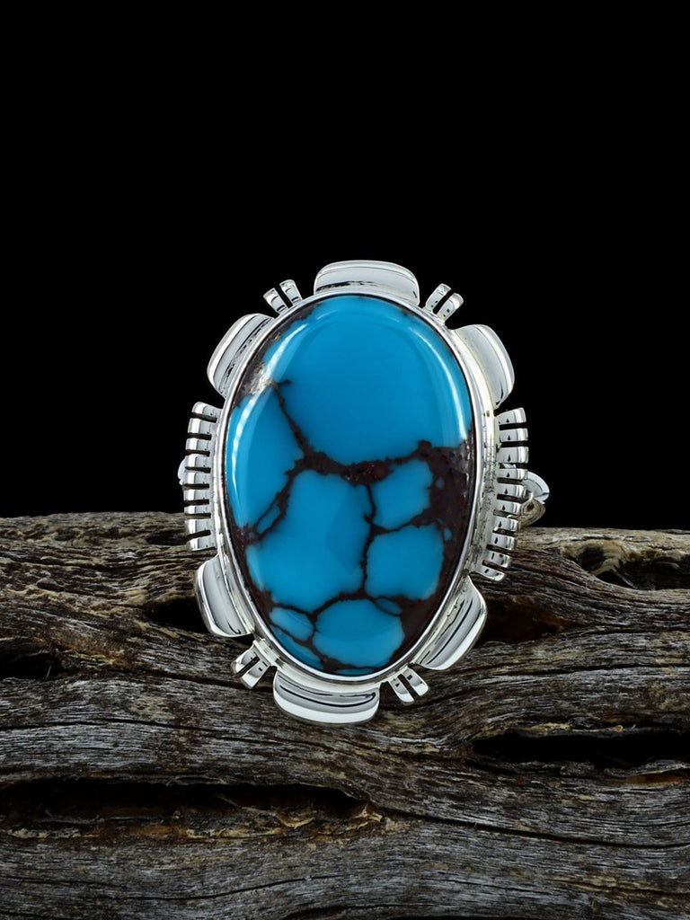 Sterling Silver Egyptian Turquoise Ring, Size 7 1/2 - PuebloDirect.com