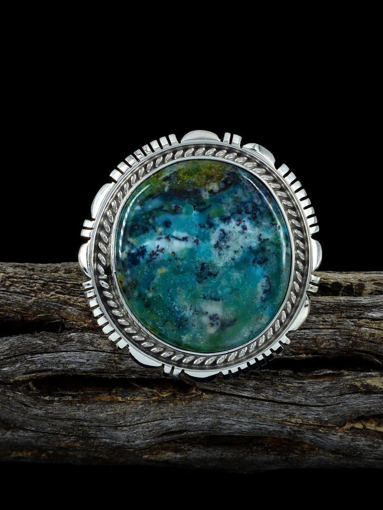 Sterling Silver Opalized Petrified Wood Ring, Size 9 - PuebloDirect.com