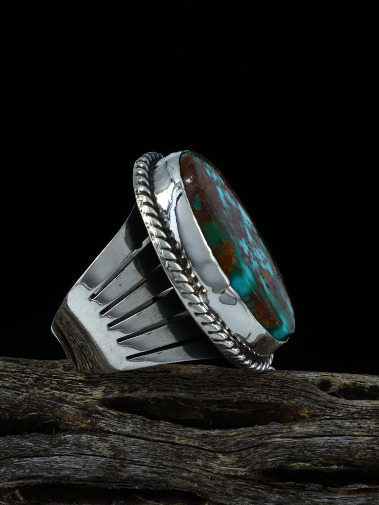 Natural Royston Turquoise Sterling Silver Ring Size 7 - PuebloDirect.com