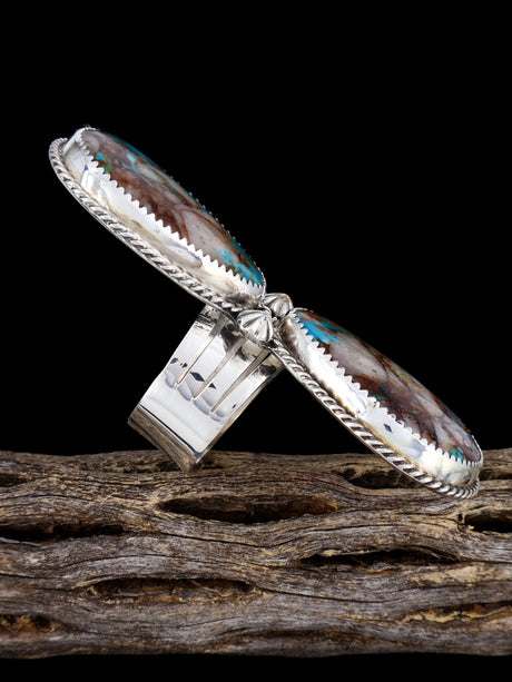 Native American Boulder Turquoise Ring, Size 8 - PuebloDirect.com