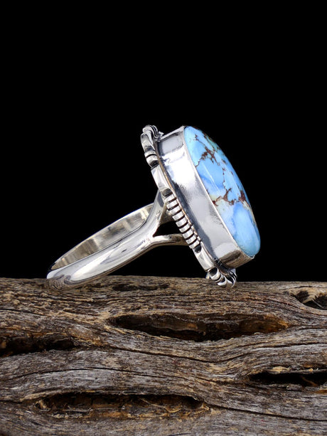 Golden Hill Turquoise Ring, Size 8 - PuebloDirect.com