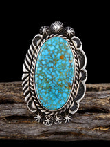 Navajo Kingman Turquoise Ring, Size 8 3/4 - PuebloDirect.com
