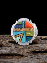 Multistone Inlay Ring Size 6 3/4