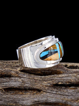 Jasper and Turquoise Inlay Ring Size 9 1/2