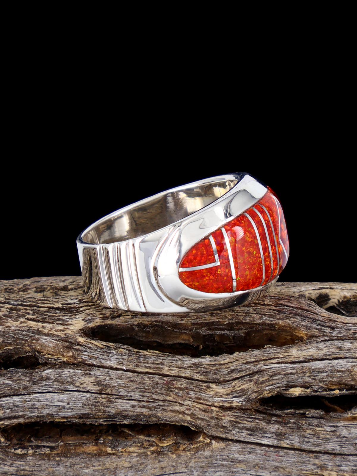 Red Opalite Inlay Ring Size 6