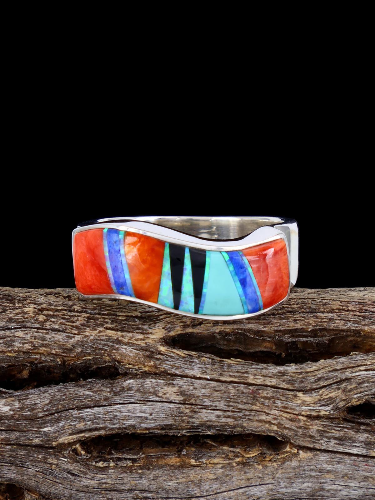 Multistone Inlay Ring Size 9 3/4