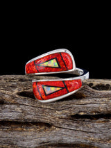 Adjustable Opalite Inlay Ring, Size 7+