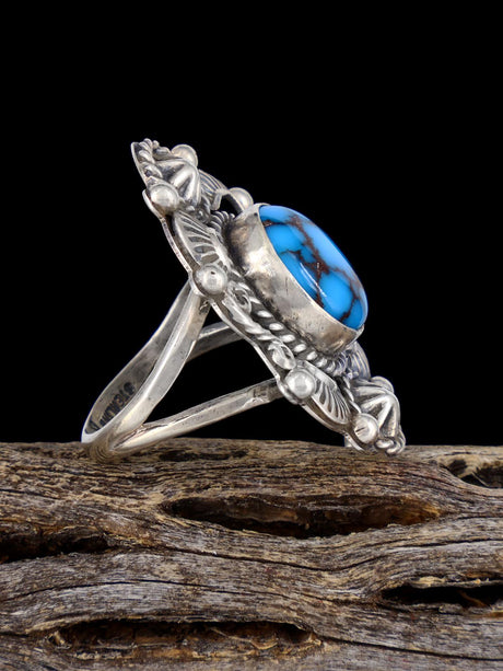 Sterling Silver Egyptian Turquoise Ring, Size 7 1/2