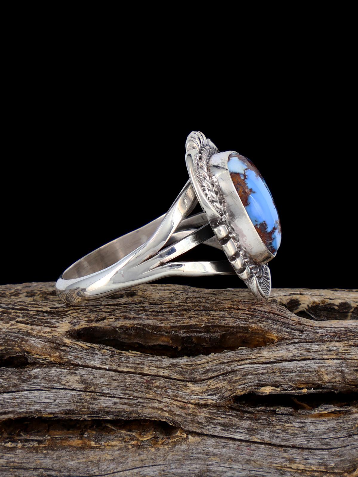 Anillo Golden Hill con turquesa, talla 6 1/2