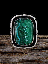 Navajo Azurite and Malachite Ring, Size 7 1/2