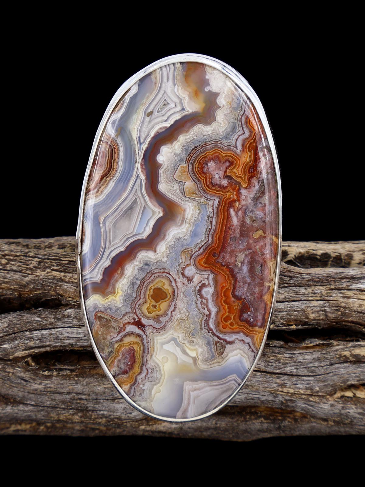 Bague de buffle blanc amérindien, taille 8