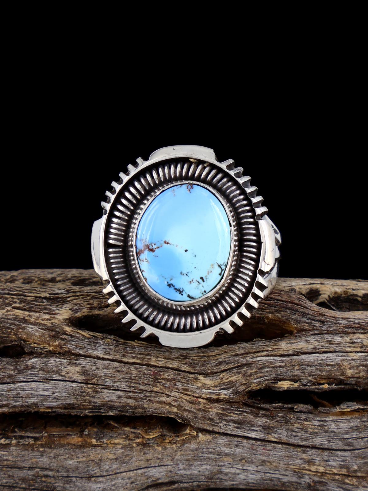 Anillo Golden Hill con turquesa, talla 6 1/2