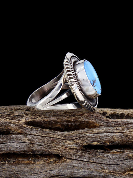 Bague turquoise Golden Hill, taille 6 1/2