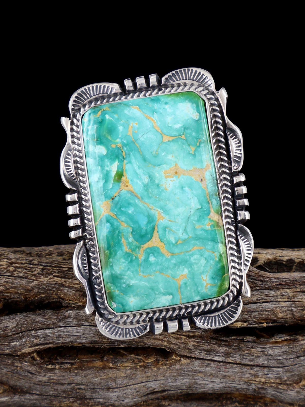 Natural Royston Turquoise Ring, Size 7 1/2 - PuebloDirect.com