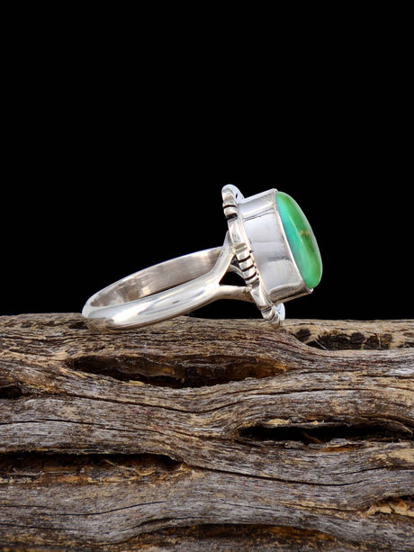 Native American-Made Sonoran Gold Turquoise Ring, Size 6 - PuebloDirect.com