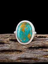 Native American-Made Armenian Turquoise Ring, Size 8 1/2 - PuebloDirect.com